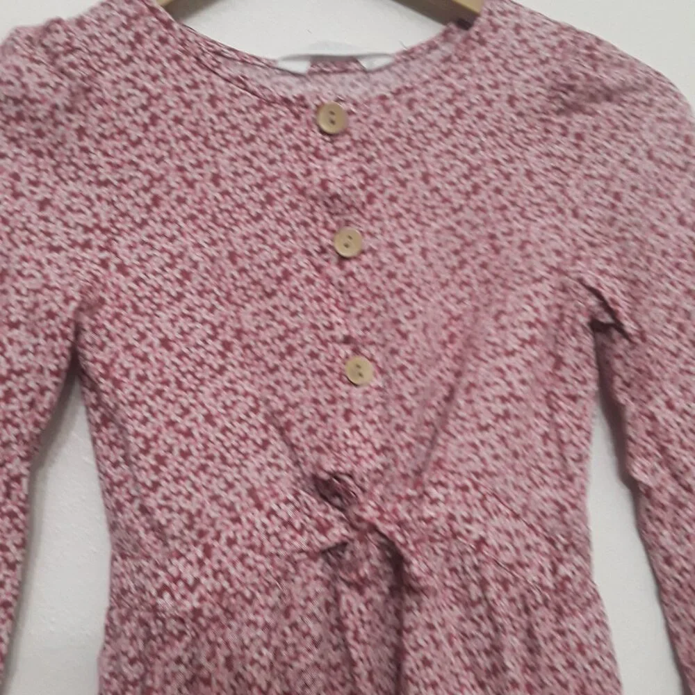 H&M Casual Floral Pink Dress with Relaxed Fit